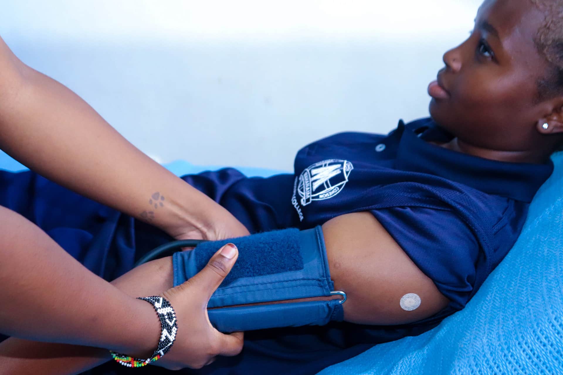 A nursing student practising clinical skills at Mahanaim College